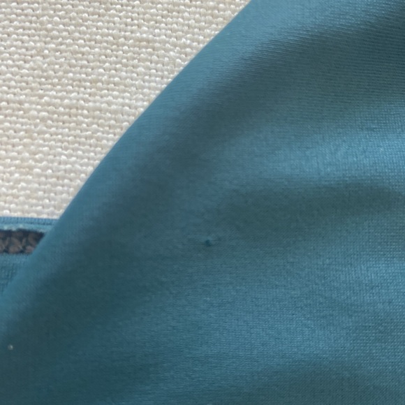 Teal Blue Ribbon Bikini Top - Picture 2 of 7